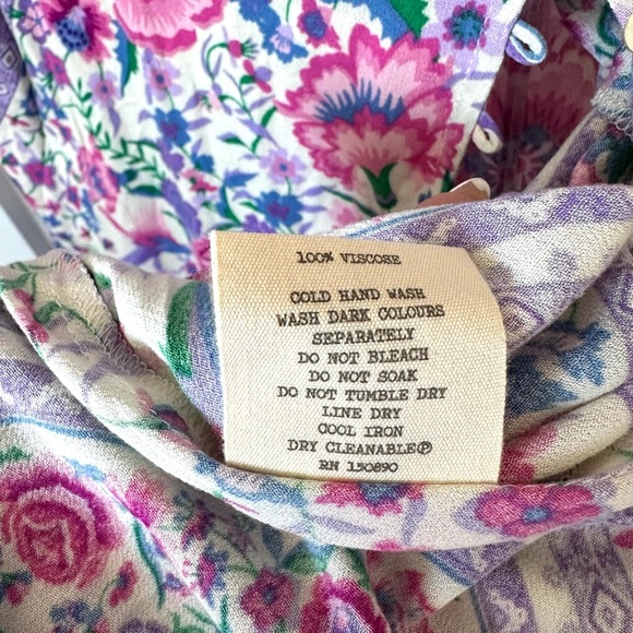 Spell Purple and Pink Floral Midi Dress - Picture 6 of 6